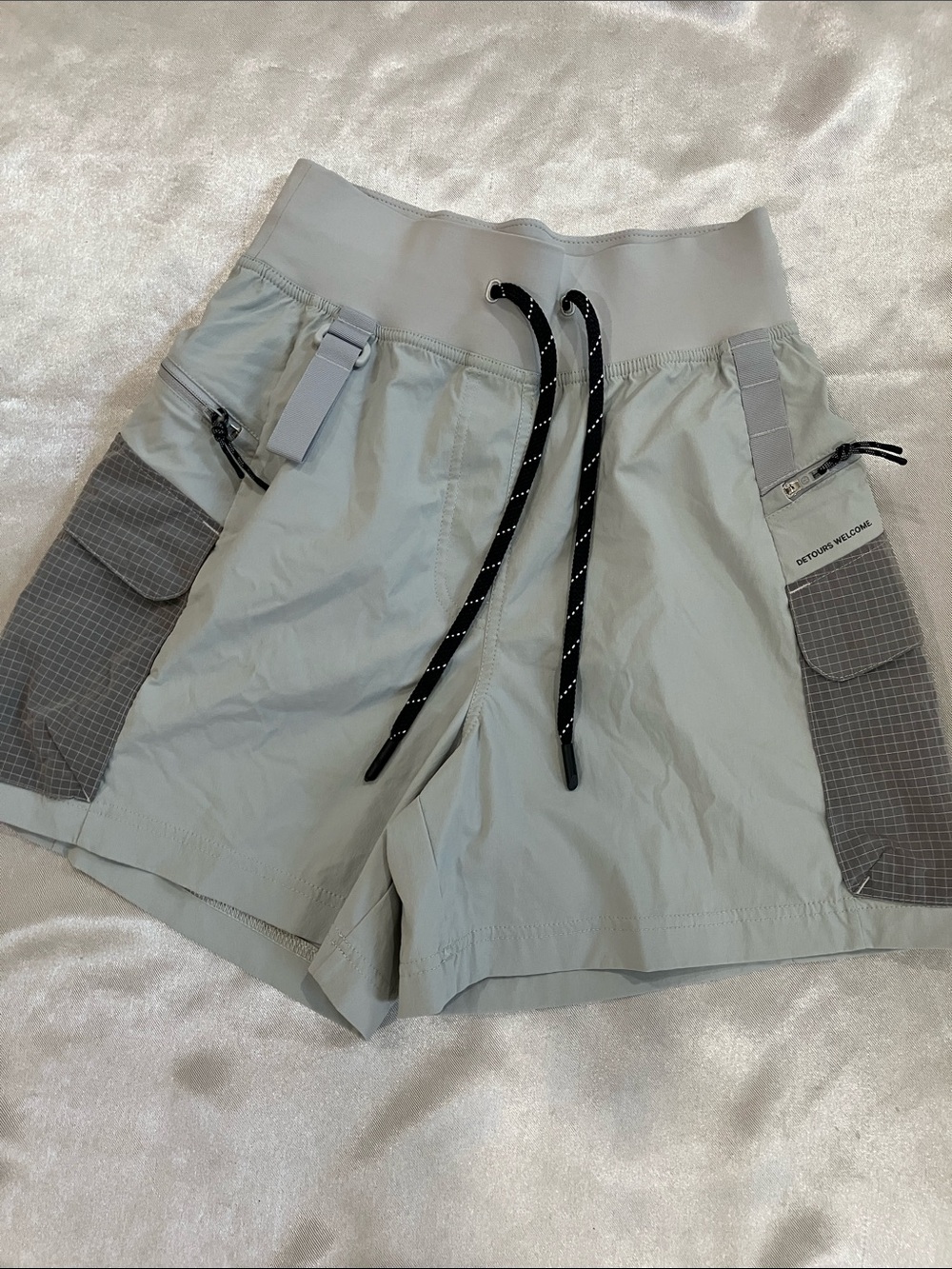 lululemon athletica Light Gray Cargo Drawstring Women's Shorts